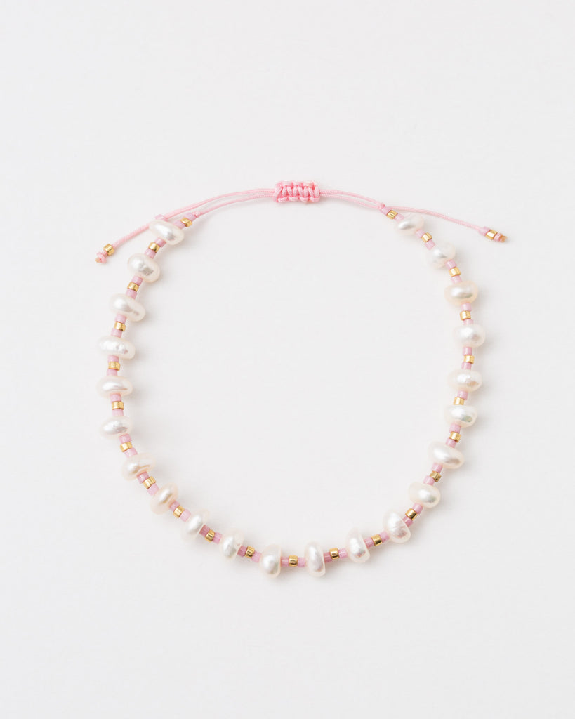 Filigranes Perlenarmband - Broke + Schön#farbe_rose