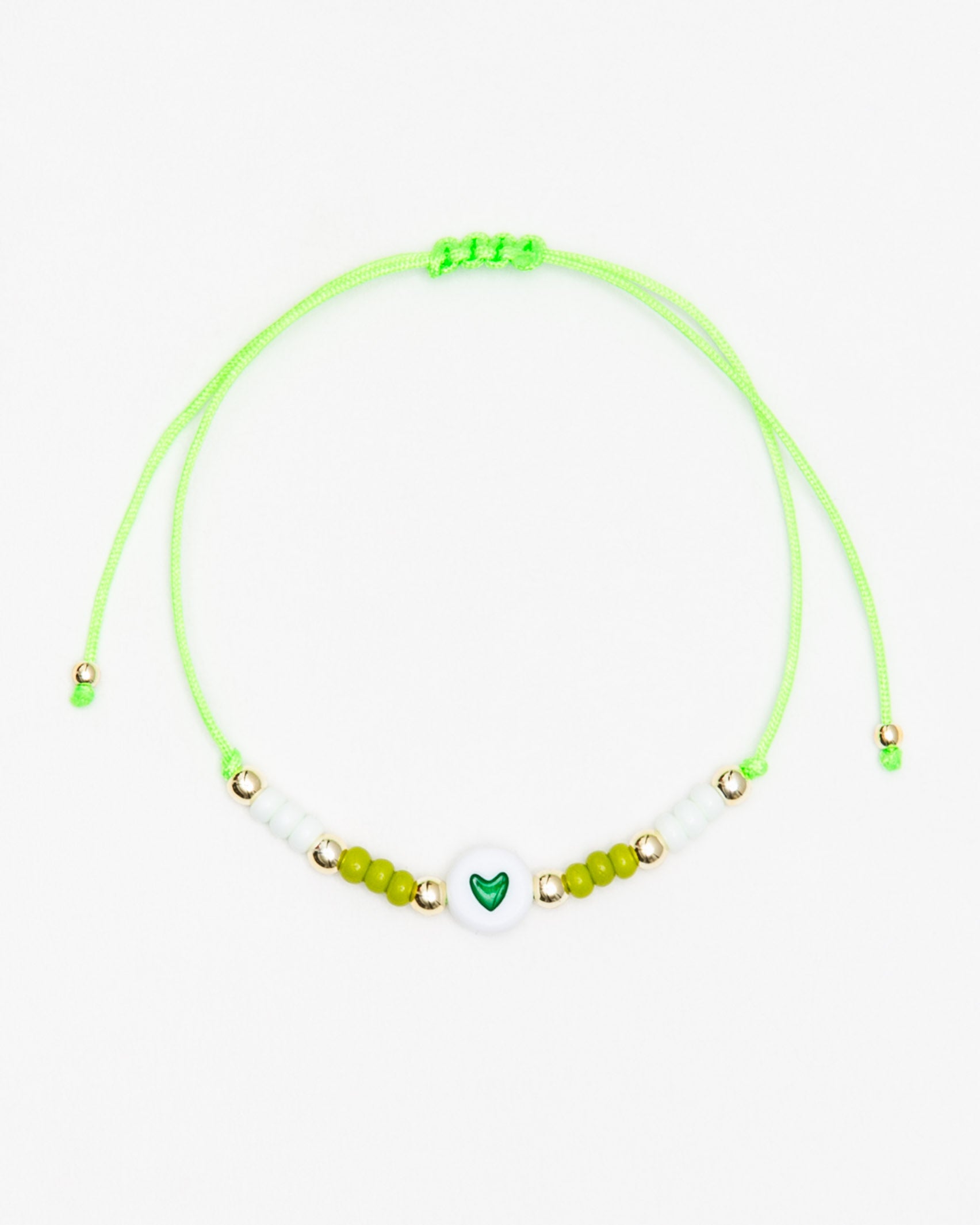 Feines Armband mit Herzchen - Broke + Schön#farbe_green