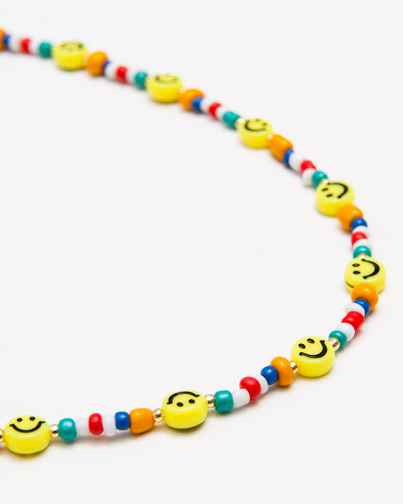 Bunte Kette mit Lachgesichtern - Broke + Schön#farbe_mixed