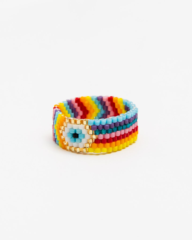 Breiter Ring mit schützendem Auge - Broke + Schön#farbe_mixed