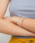 Gummi-Armband verziert mit Perlen - Broke + Schön#farbe_dunkelblau