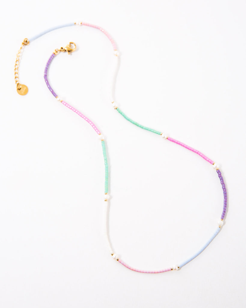 Kette mit bunten Perlen - Broke + Schön#farbe_multicolor