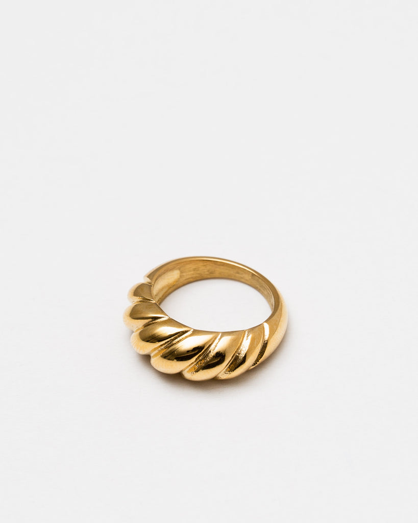 Ring im Croissant-Look - Broke + Schön#farbe_gold-colored