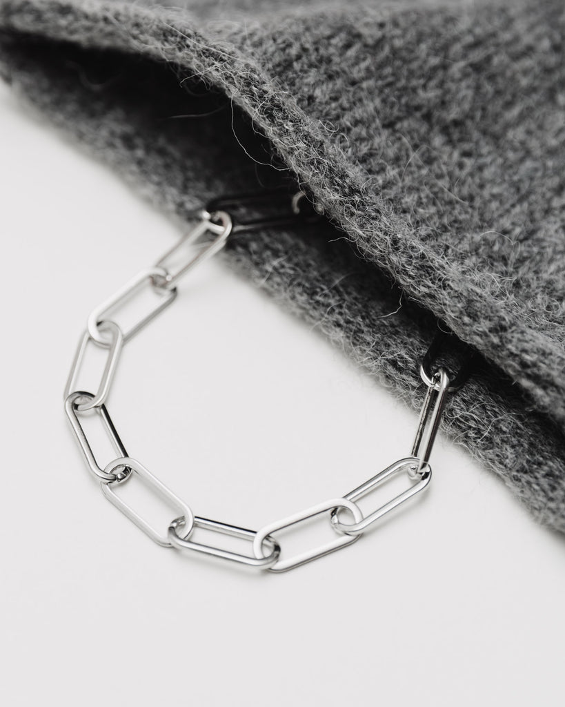 Flaches Gliederarmband - Broke + Schön#farbe_silver-coloured