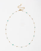 Gliederkette mit einfarbigen Perlen - Broke + Schön#farbe_turquoise