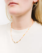 Orange Perlenkette - Broke + Schön