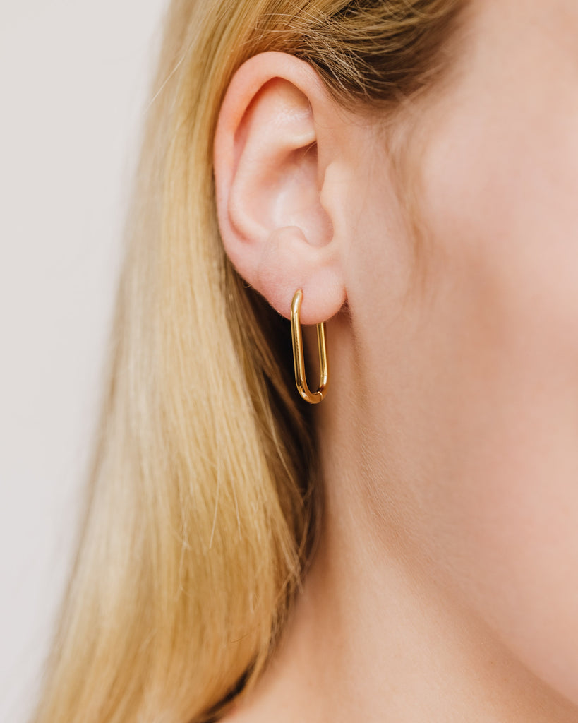Rechteckige Creolen - Broke + Schön#farbe_gold-colored