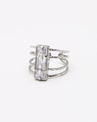 Ring mit großem Schmuckstein - Broke + Schön#farbe_silver-colored