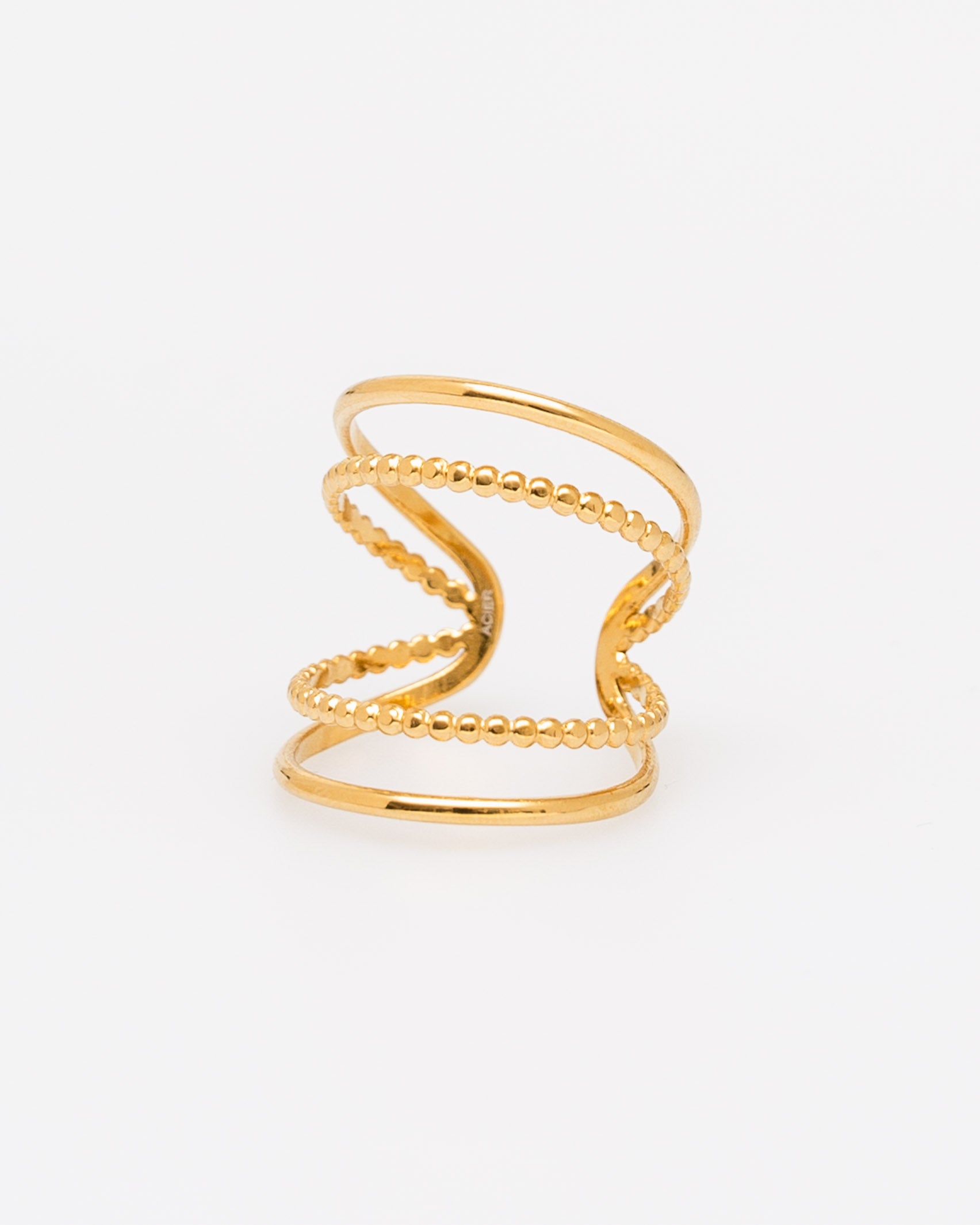 Ring in Doppel-Optik - Broke + Schön#farbe_gold-colored