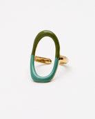 Ovaler, zweifarbiger Ring - Broke + Schön#farbe_green