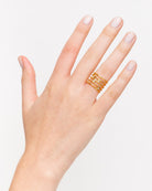Mehrreihiger Ring - Broke + Schön#farbe_gold-colored