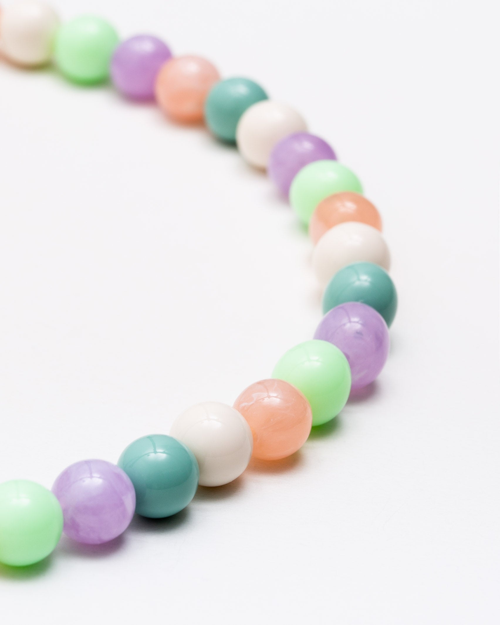 Kurze Pastell Perlen Kette - Broke + Schön#farbe_multicolor