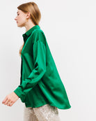 Klassische Satin Bluse - Broke + Schön#farbe_green