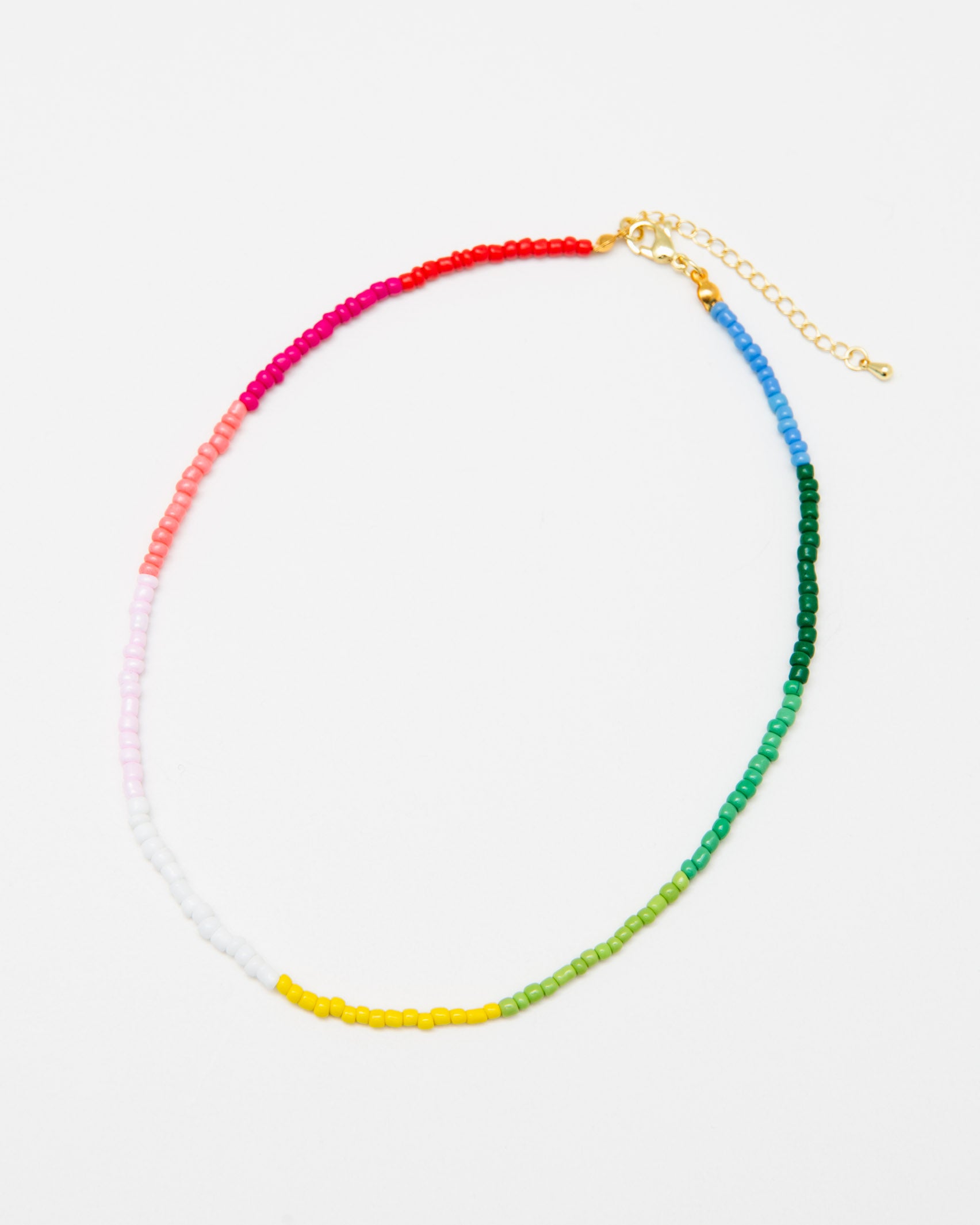 Perlenkette in Regenbogenfarben - Broke + Schön#farbe_rainbow