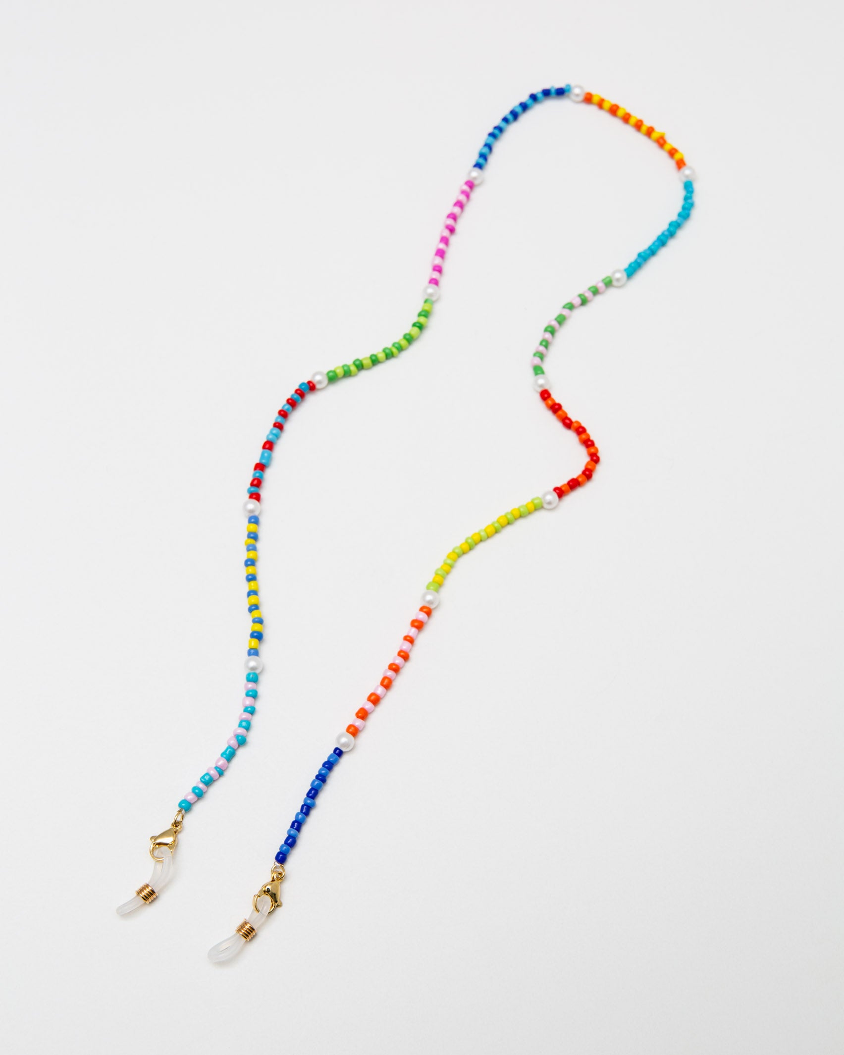 Masken-/Sonnenbrillenkette mit Perlen - Broke + Schön#farbe_rainbow