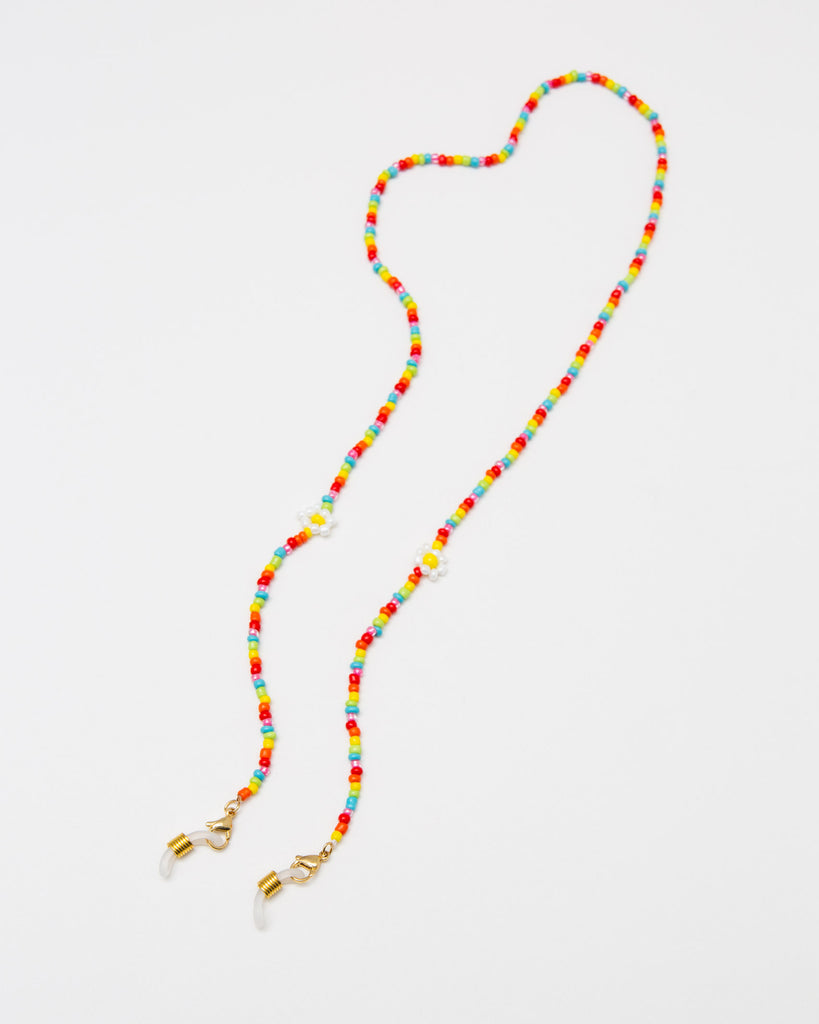 Masken-/Sonnenbrillenkette mit bunten Perlen - Broke + Schön#farbe_rainbow