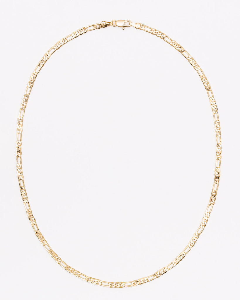Gliederkette mit dezentem Muster - Broke + Schön#farbe_gold-colored