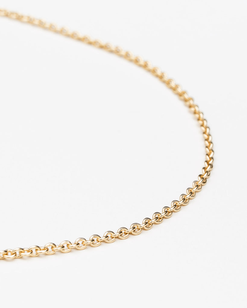 Schlichte, rundliche Gliederkette - Broke + Schön#farbe_gold-colored