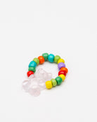 Ring mit bunten Perlen und Gummibär- Broke + Schön#farbe_transparent