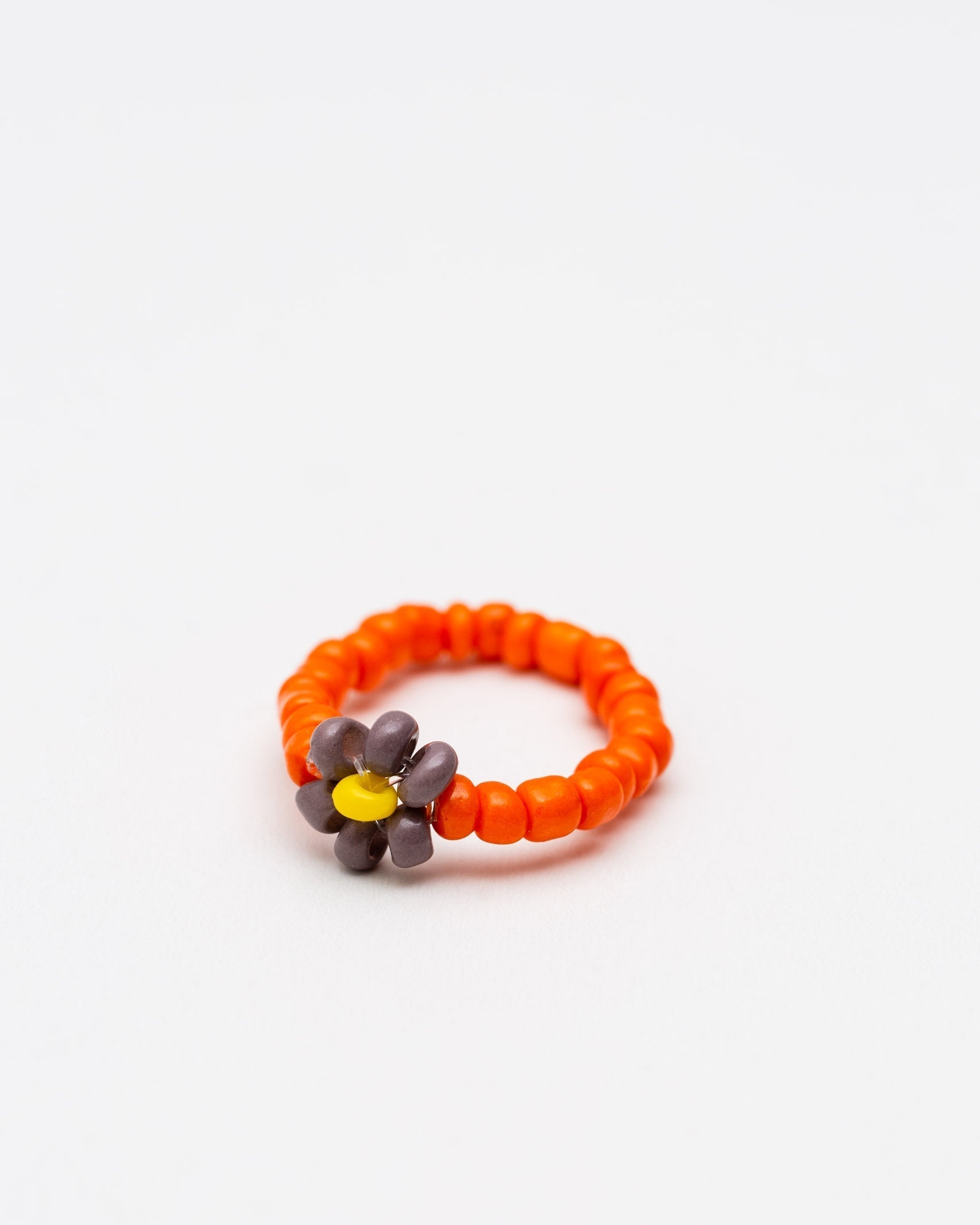 Elastischer Daisy-Ring aus Perlen- Broke + Schön#farbe_shiny-orange