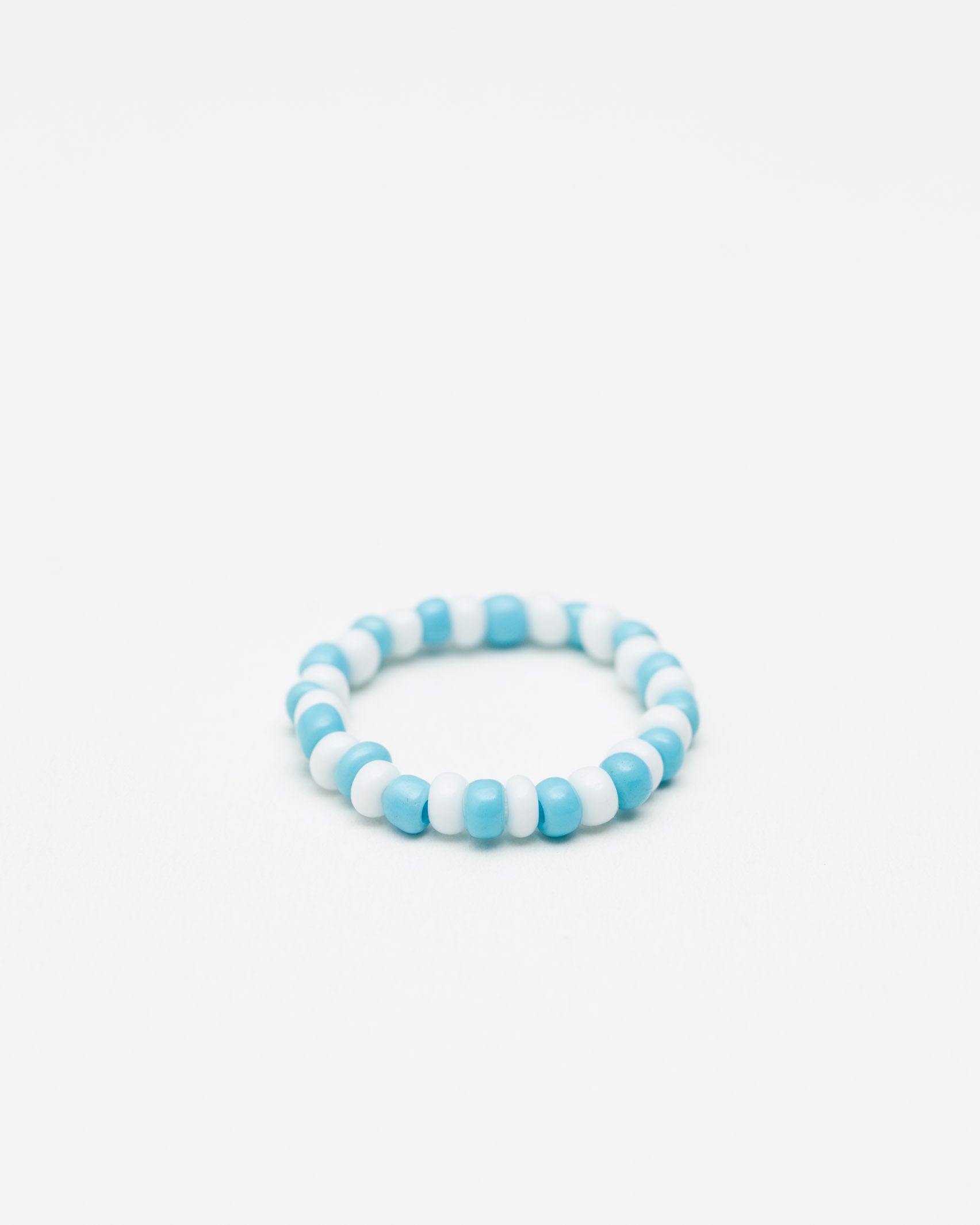 Elastischer Ring aus Perlen- Broke + Schön#farbe_mirrored-blue