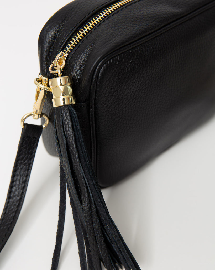 Rechteckige Tasche aus Leder - Broke + Schön#farbe_black