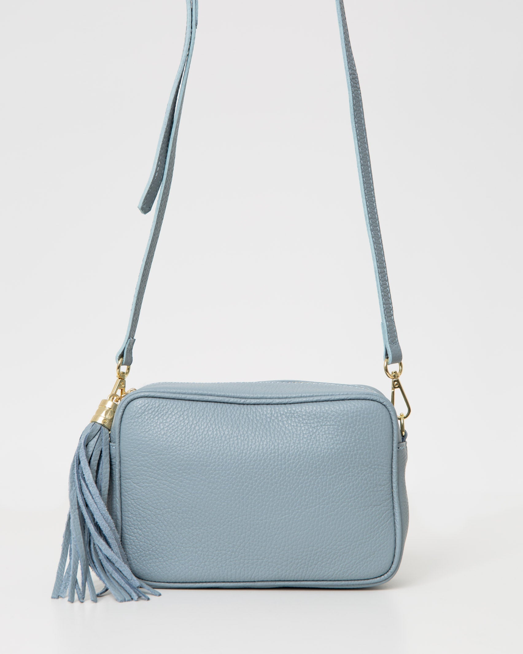 Rechteckige Tasche aus Leder - Broke + Schön#farbe_cashmere-blue