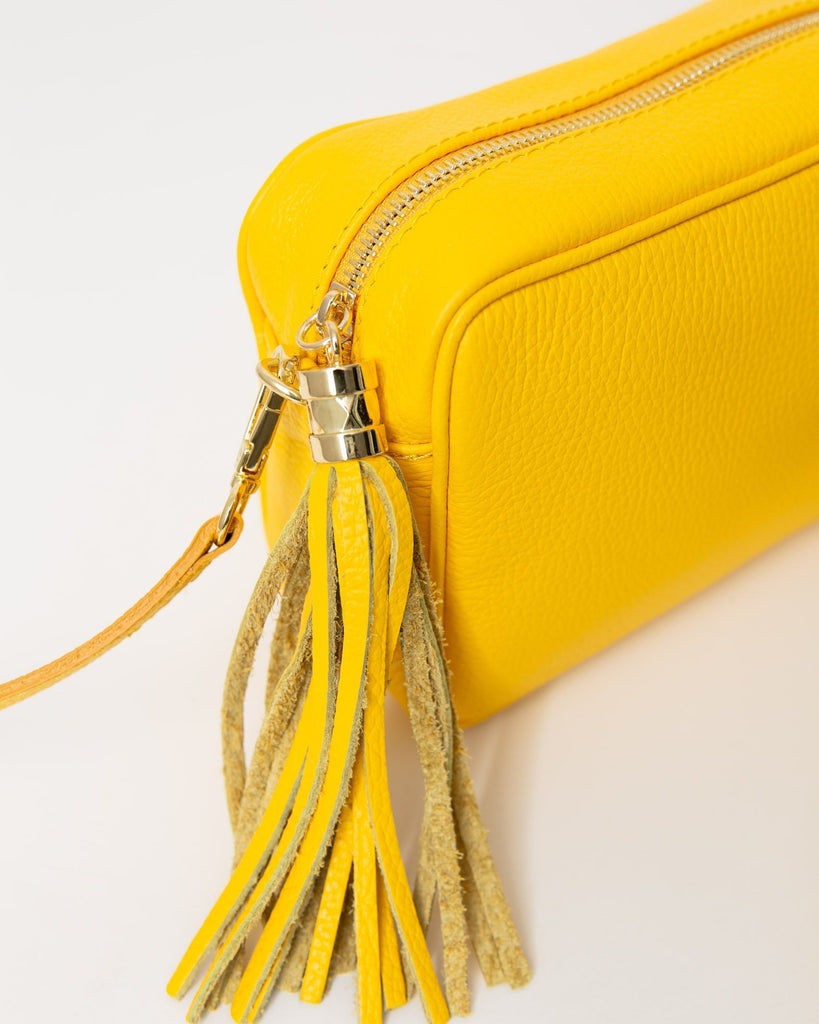Rechteckige Tasche aus Leder - Broke + Schön#farbe_bright-yellow