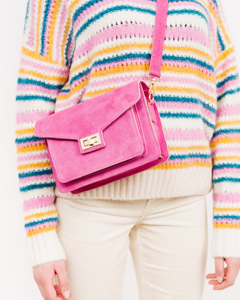 Satchel Bag aus Leder - Broke + Schön#farbe_pink