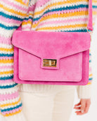 Satchel Bag aus Leder - Broke + Schön#farbe_pink