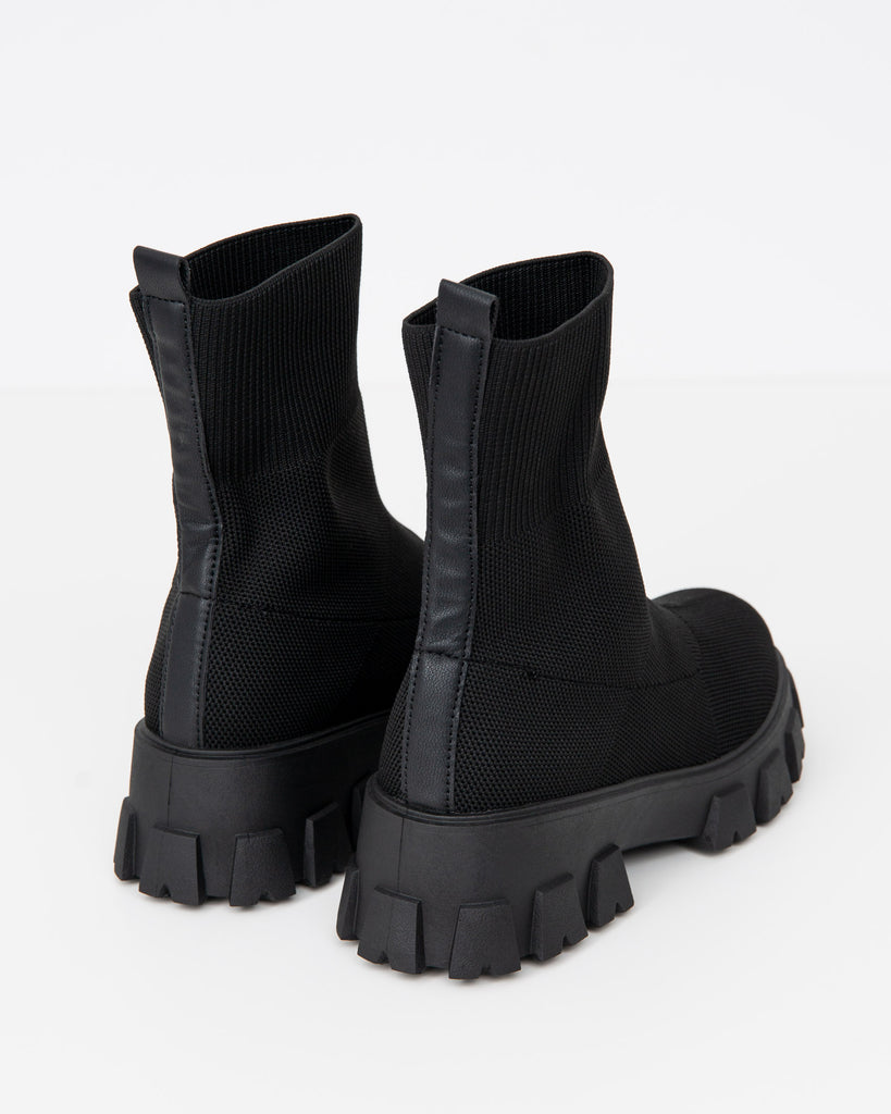 Sock Boots mit Plateau - Broke + Schön#farbe_black
