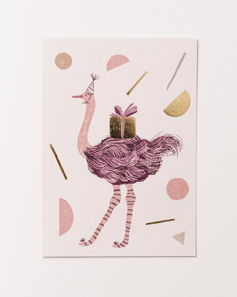Ostrich Postcard - Broke + Schön