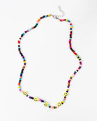 Bunte Perlenkette mit grinsendem Emoticon - Broke + Schön#farbe_multicolor
