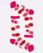 Transparente Socken Mohnblüten - Broke + Schön#farbe_pink-yarrow