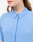 Oversized Bluse mit verdeckter Knopfleiste - Broke + Schön#farbe_cornflower-blue