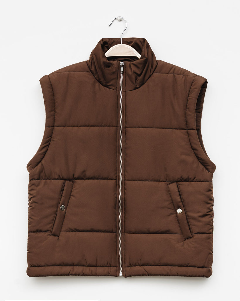 Steppjacke mit abnehmbaren Ärmeln - Broke + Schön#farbe_brown