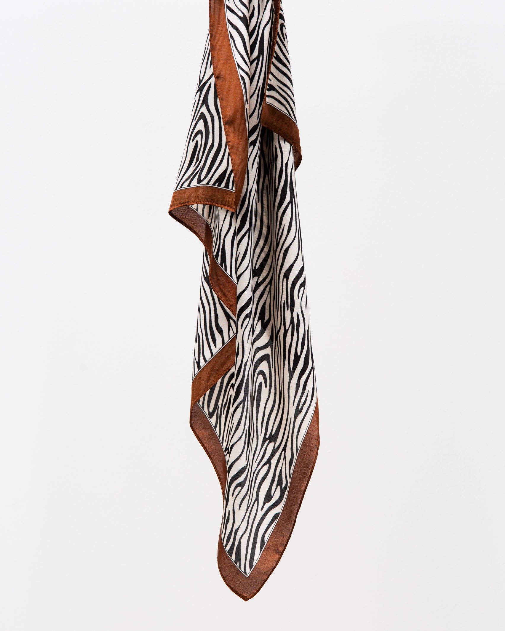 Seidenoptik Tuch mit Zebra-Muster - Broke + Schön#farbe_black