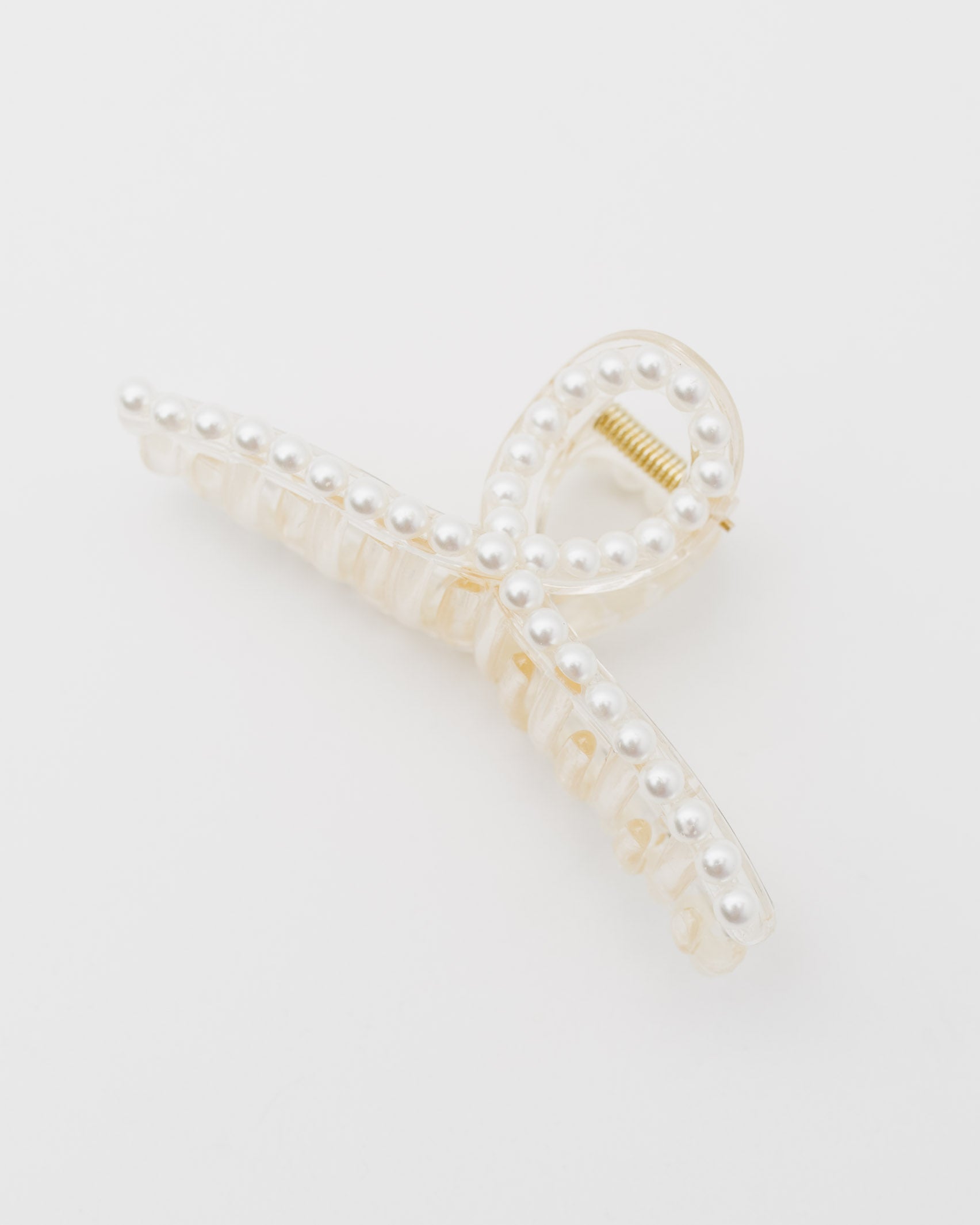 Filigrane Haarklammer mit Perlen - Broke + Schön#farbe_white