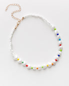 Perlenkette mit Herzchen - Broke + Schön#farbe_white