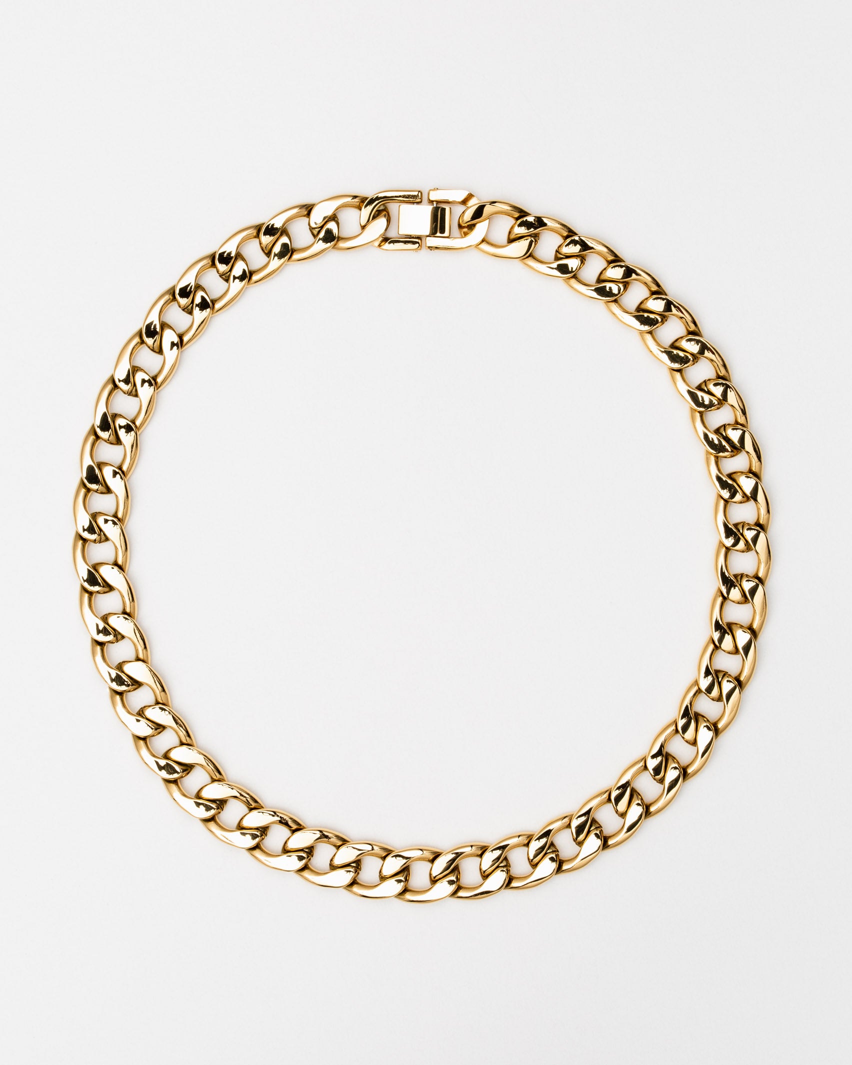 Statement Halskette mit Klappverschluss - Broke + Schön#farbe_gold-colored