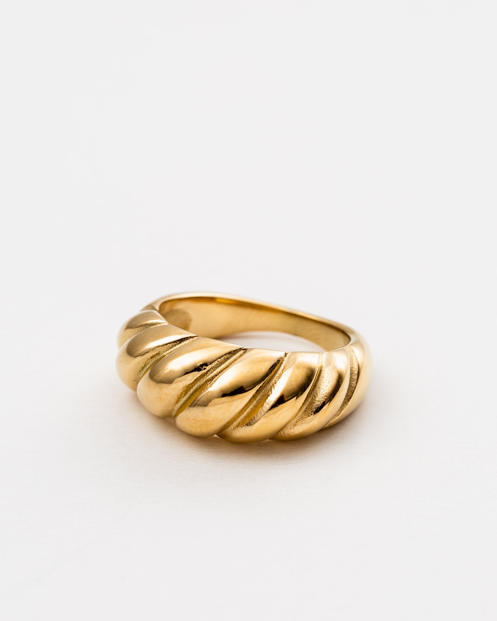 Strukturierter Statement Ring - Broke + Schön#farbe_gold-colored