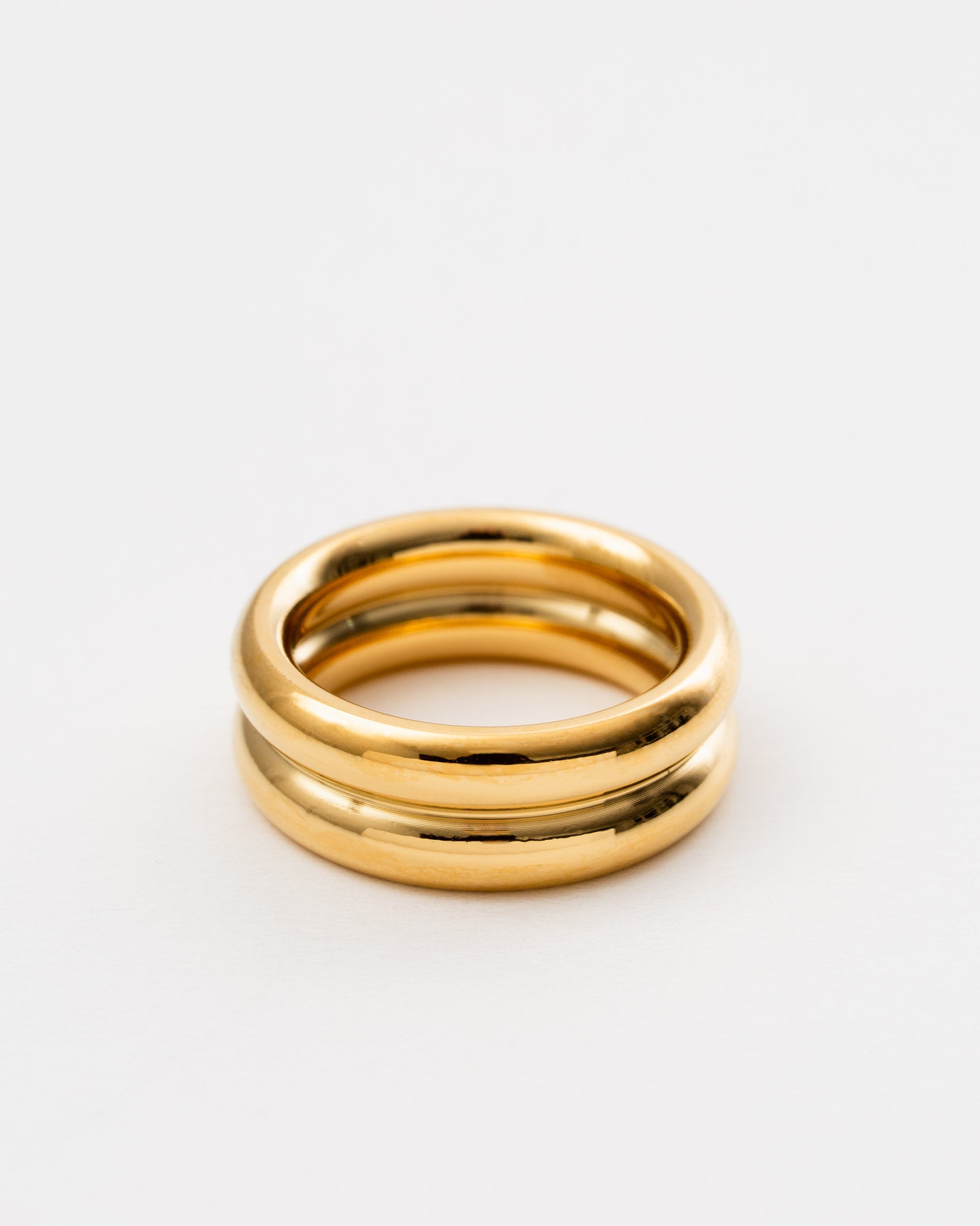 Doppelreihiger Ring - Broke + Schön#farbe_gold-colored