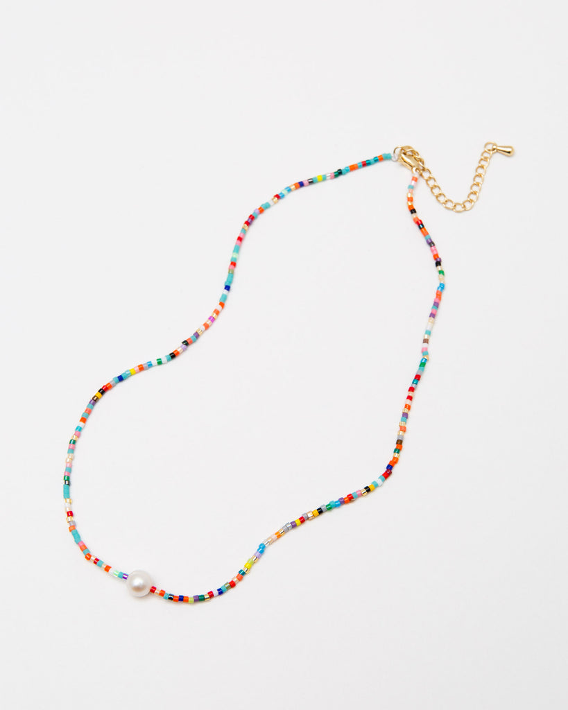 Kette mit bunten Mini-Perlen - Broke + Schön#farbe_rainbow