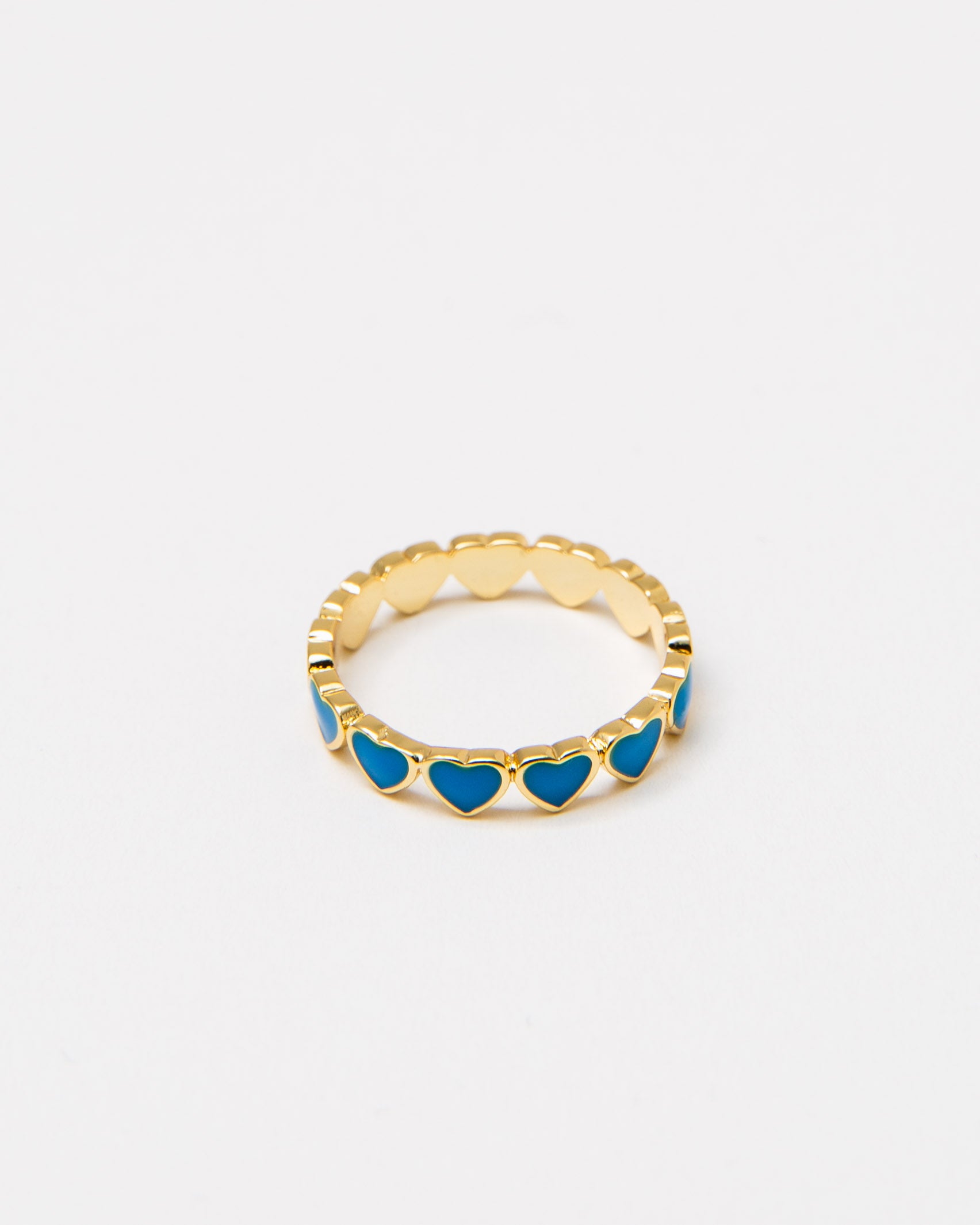 feiner Ring aus kleinen Herzchen - Broke + Schön#farbe_sapphire-blue