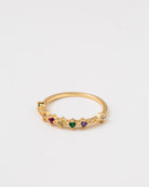 Filigraner Ring mit Strasssteinchen - Broke + Schön#farbe_gold-colored