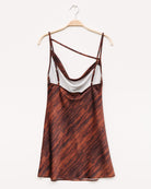 Minikleid mit Wasserfallausschnitt - Broke + Schön#farbe_brown