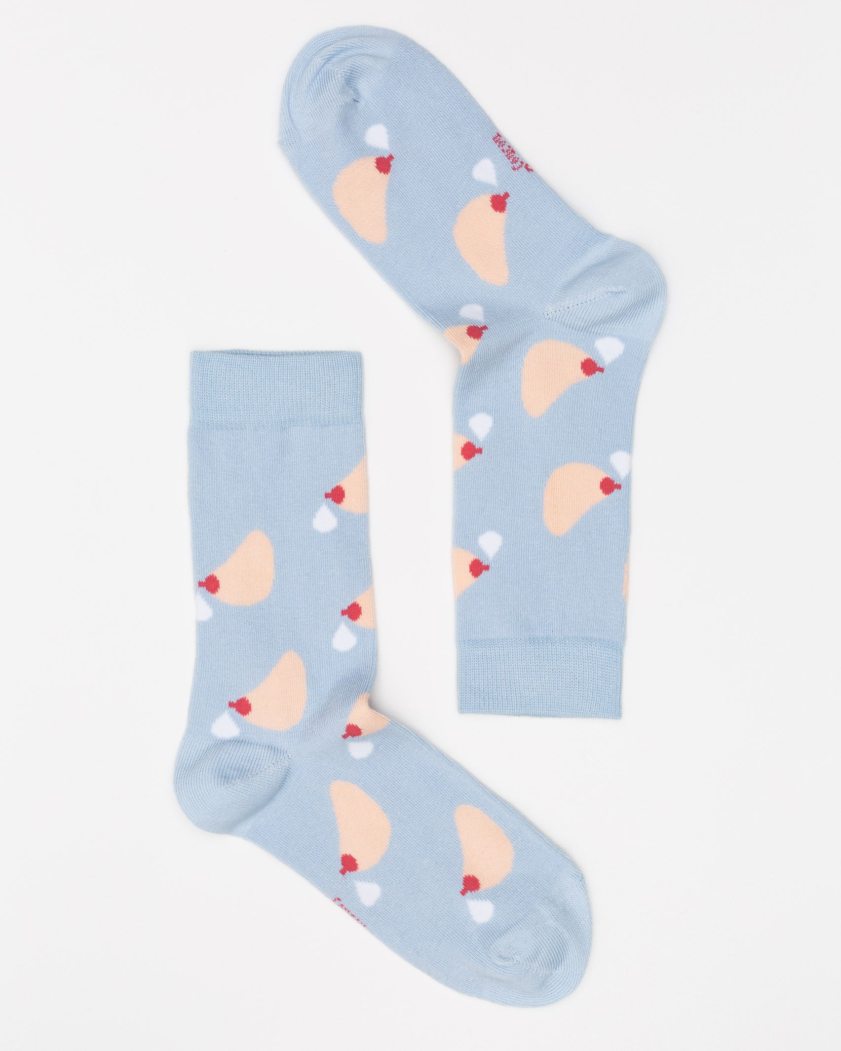 Socken mit weiblicher Brust und Muttermilch - Broke + Schön#farbe_blue-bell