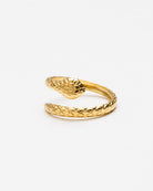 Feiner Ring in Form einer Schlange - Broke + Schön#farbe_gold-colored